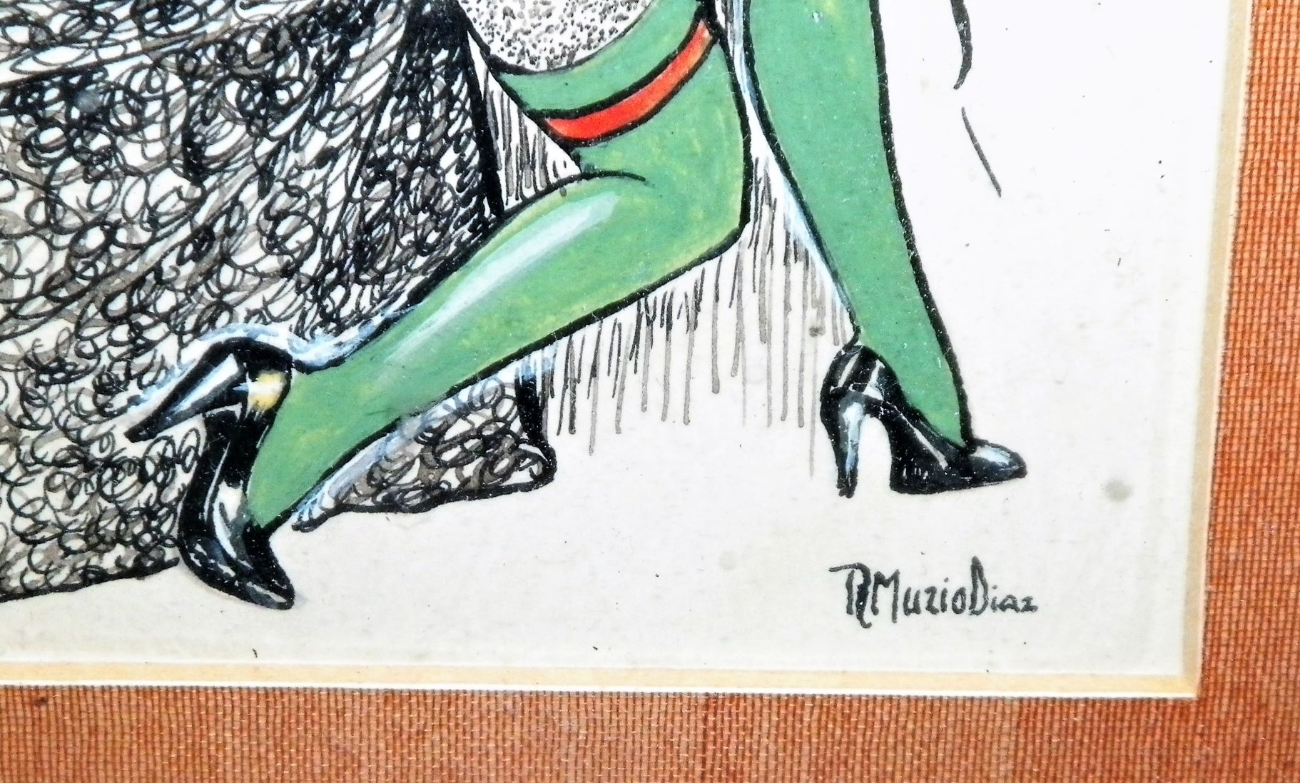 ART PAINTING NUDE MINIATURE PAIR R MUZIO DIAZ 4AA.JPG