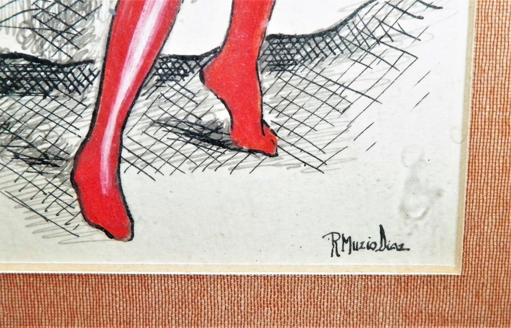 ART PAINTING NUDE MINIATURE PAIR R MUZIO DIAZ 8AA.JPG