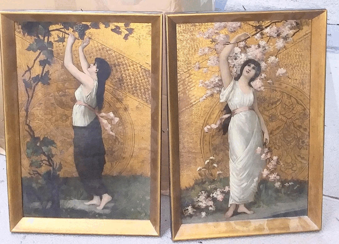 ART PAINTING OLD GOLD PAIR LADIES 1AAaaz.gif