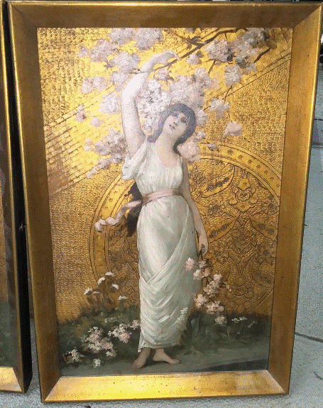 ART PAINTING OLD GOLD PAIR LADIES 3AAZZZ.gif