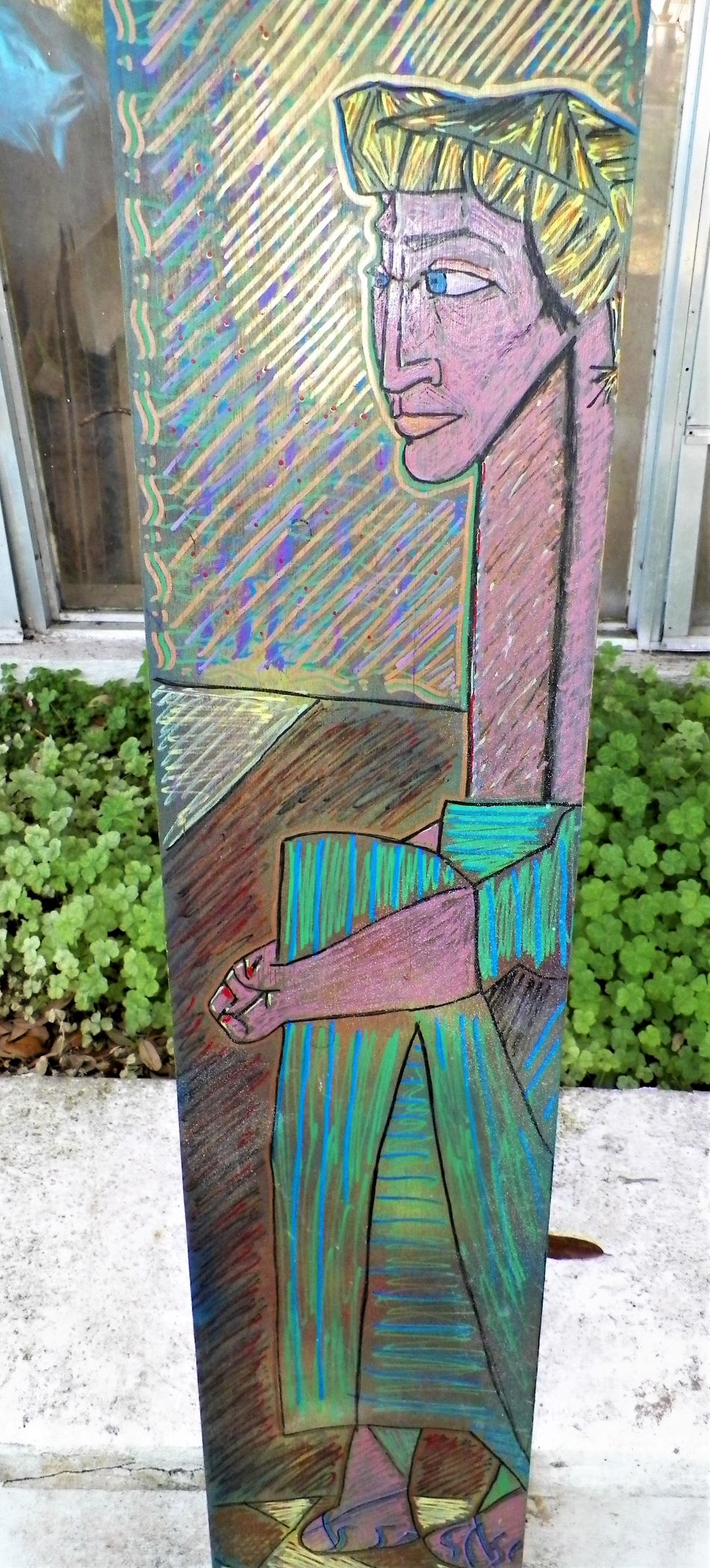 ART PAINTING PICHON ON WOOD BOARD 2AA.JPG
