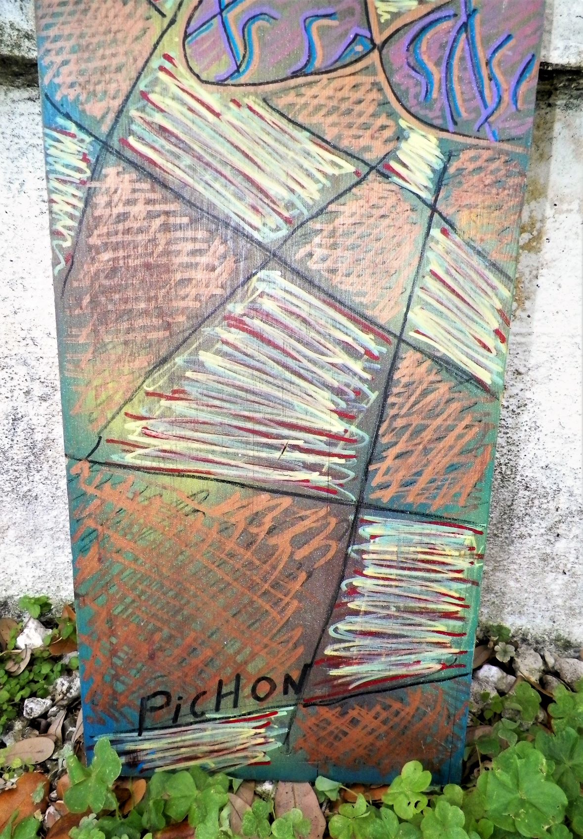 ART PAINTING PICHON ON WOOD BOARD 2AAA.JPG