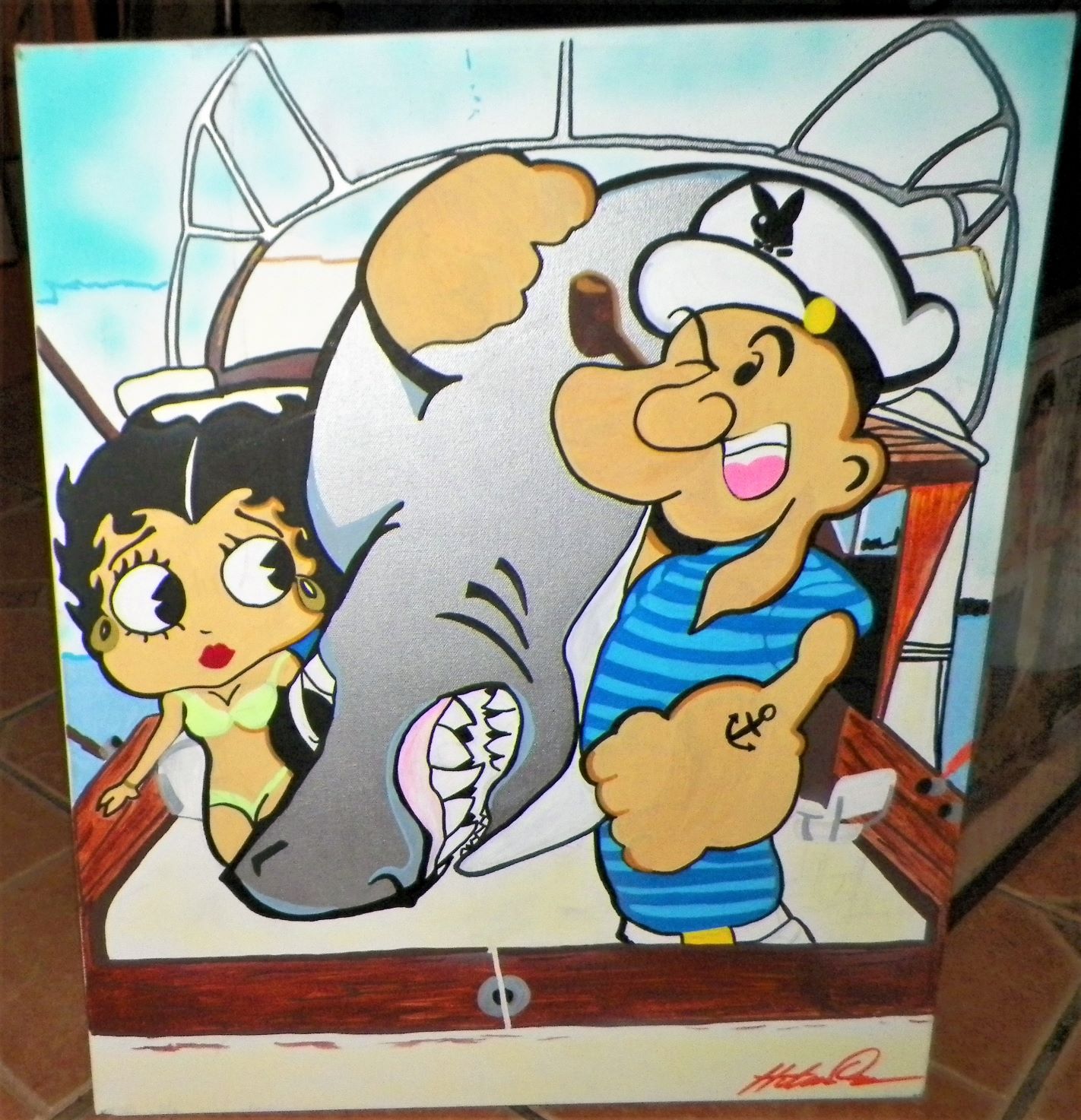 ART PAINTING POPEYE 1AA.JPG