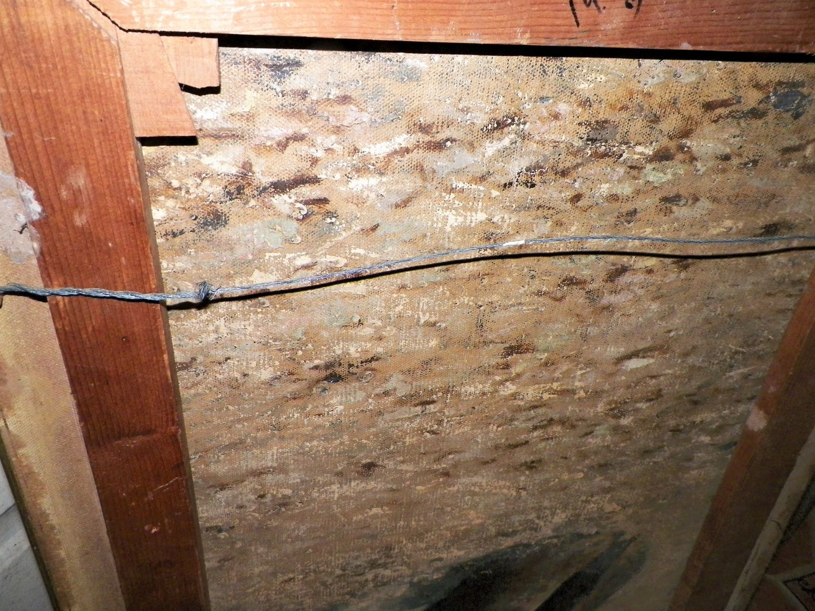 ART PAINTING PORTRAIT WOMAN COW HOOF ON BACK 5AAA.JPG