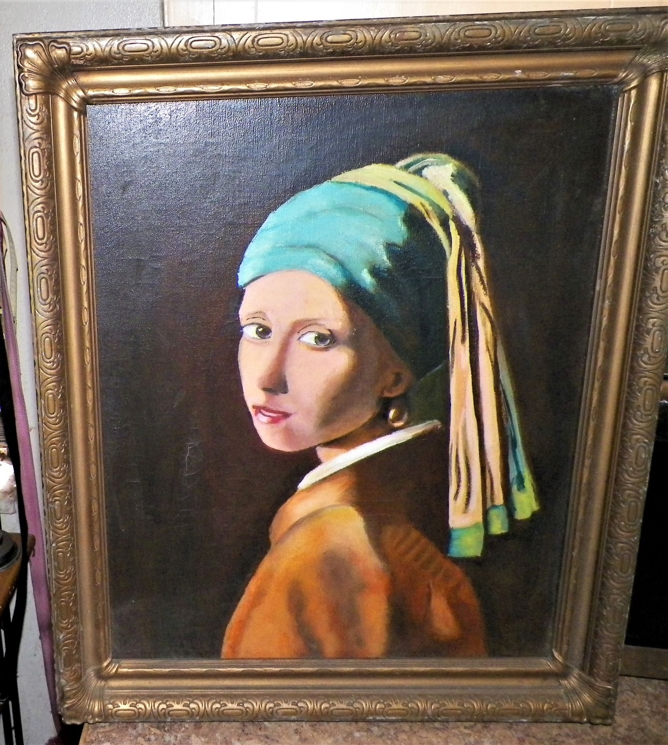 ART PAINTING REBECCA GIRL IN A TURBAN  ROY M HARNED 1AA.JPG