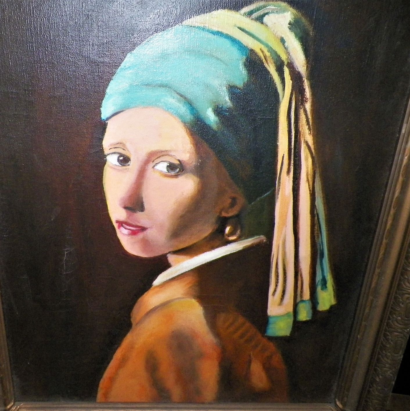 ART PAINTING REBECCA GIRL IN A TURBAN  ROY M HARNED 2AA.JPG
