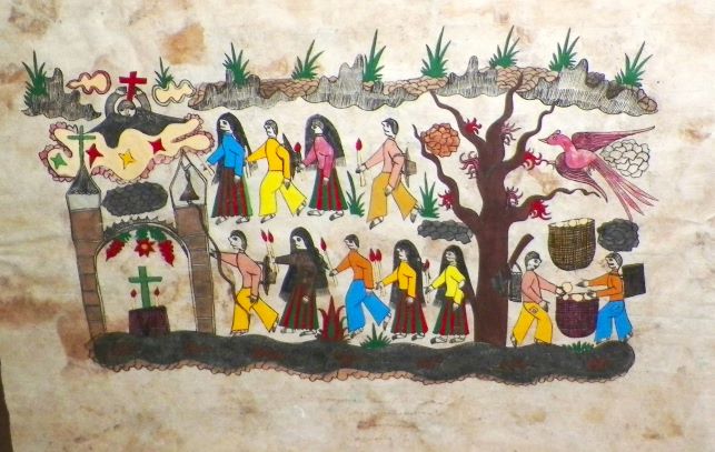 ART PAINTING RELIGOUS FOLK ART PRIMITIVE PAINTING 2AA.JPG