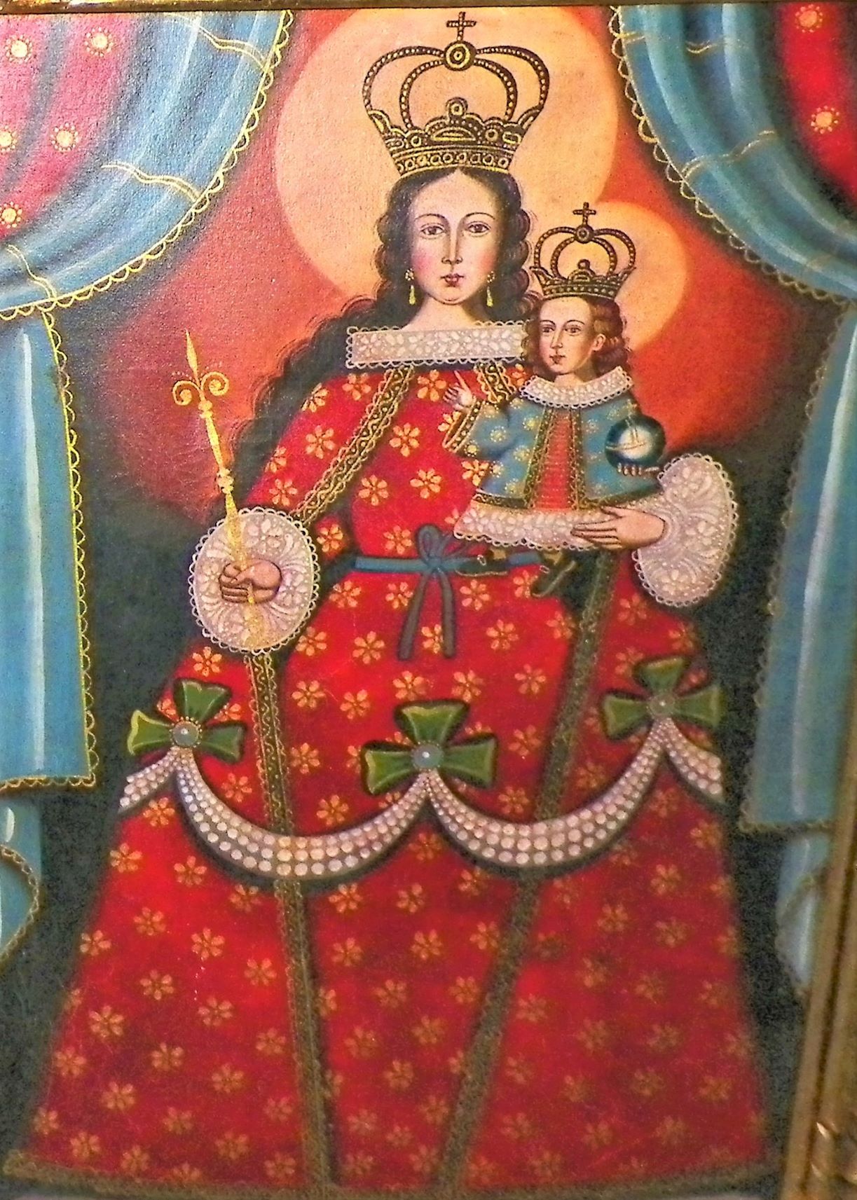 ART PAINTING RELIGOUS MADANNA & CHILD BRAZIL STYLE 2AAA.JPG