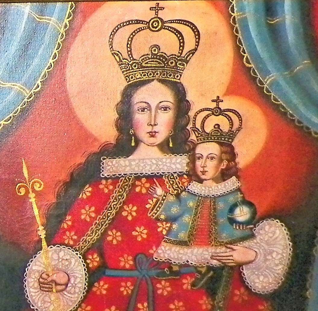 ART PAINTING RELIGOUS MADANNA & CHILD BRAZIL STYLE 3AA.JPG