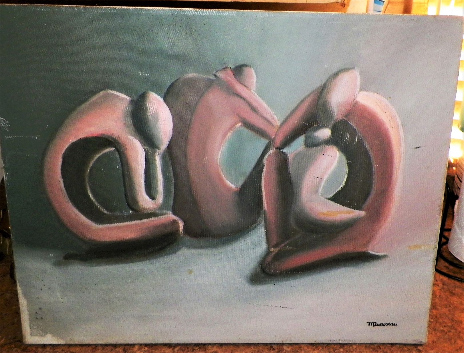 ART PAINTING SURREAL THRIFT STORE SIND WITH CHAGALL PAINTING 1AAA.JPG