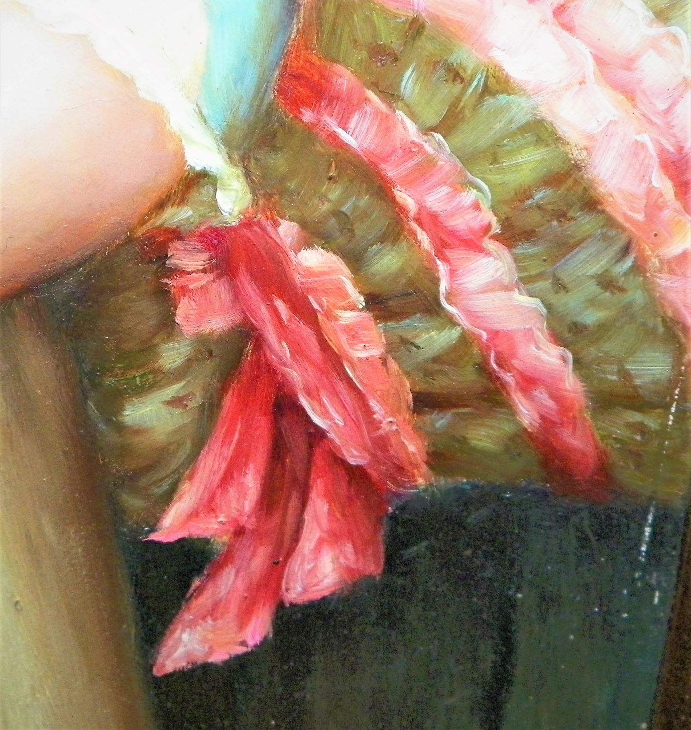 ART PAINTING VIN JON YOUNG GIRL IN NICE FRAME 4AA.JPG