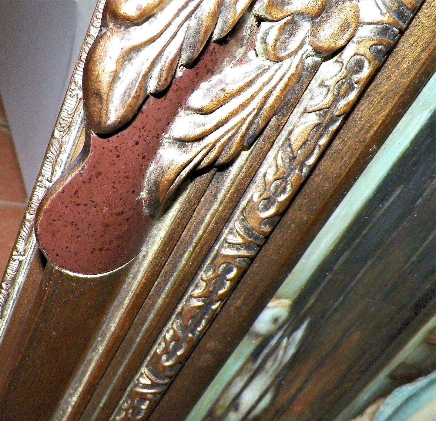 ART PAINTING VIN JON YOUNG GIRL IN NICE FRAME 6BAA.JPG