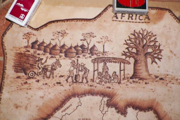 ART POSTER AFRICA LEATHER HIDE POSTER 2AA.JPG