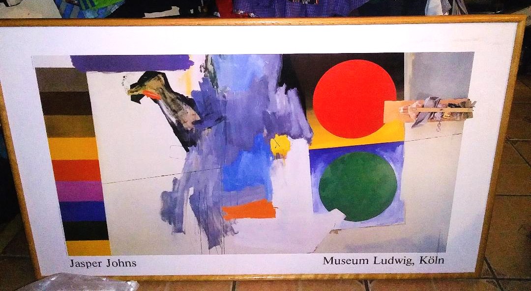 Art Finds! Jasper Johns 54" Museum Ludewig Poster, SIGNED Romero Britto