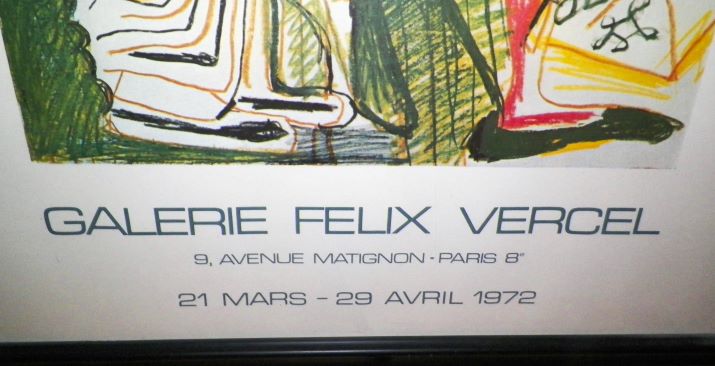 ART POSTER PICASSO GALERIE FELIX VERCEL 1972 3AA.JPG