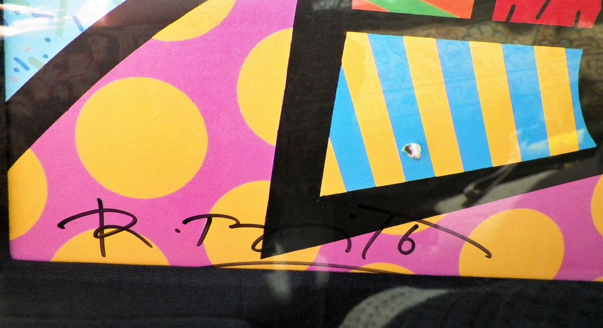 ART PRINT BRITTO SIGNED SQUARE FRAMED 3AA.JPG