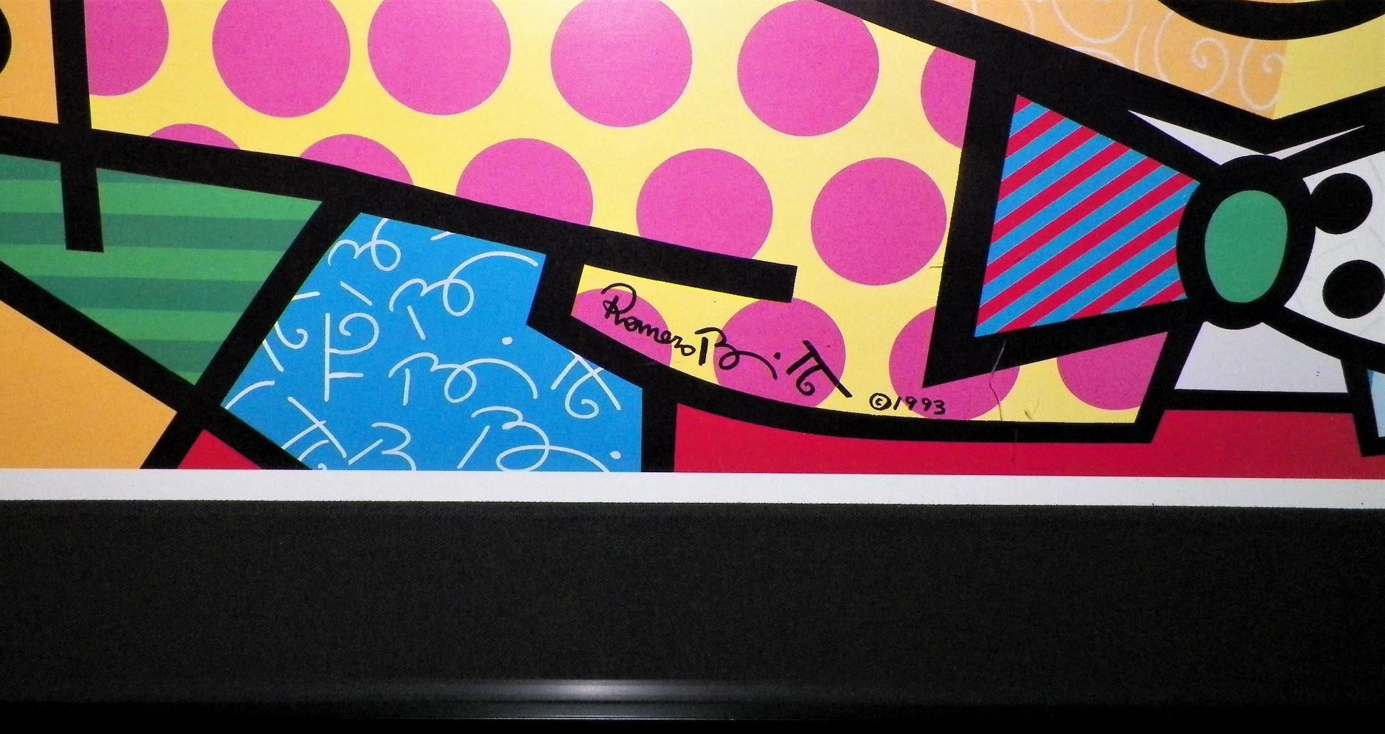 ART PRINT BRITTO THE HUG SIGNED FRAMED 2AA.JPG