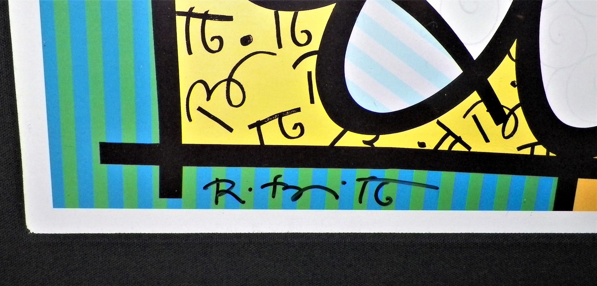 ART PRINT BRITTO THE HUG SIGNED FRAMED 2CAA.JPG