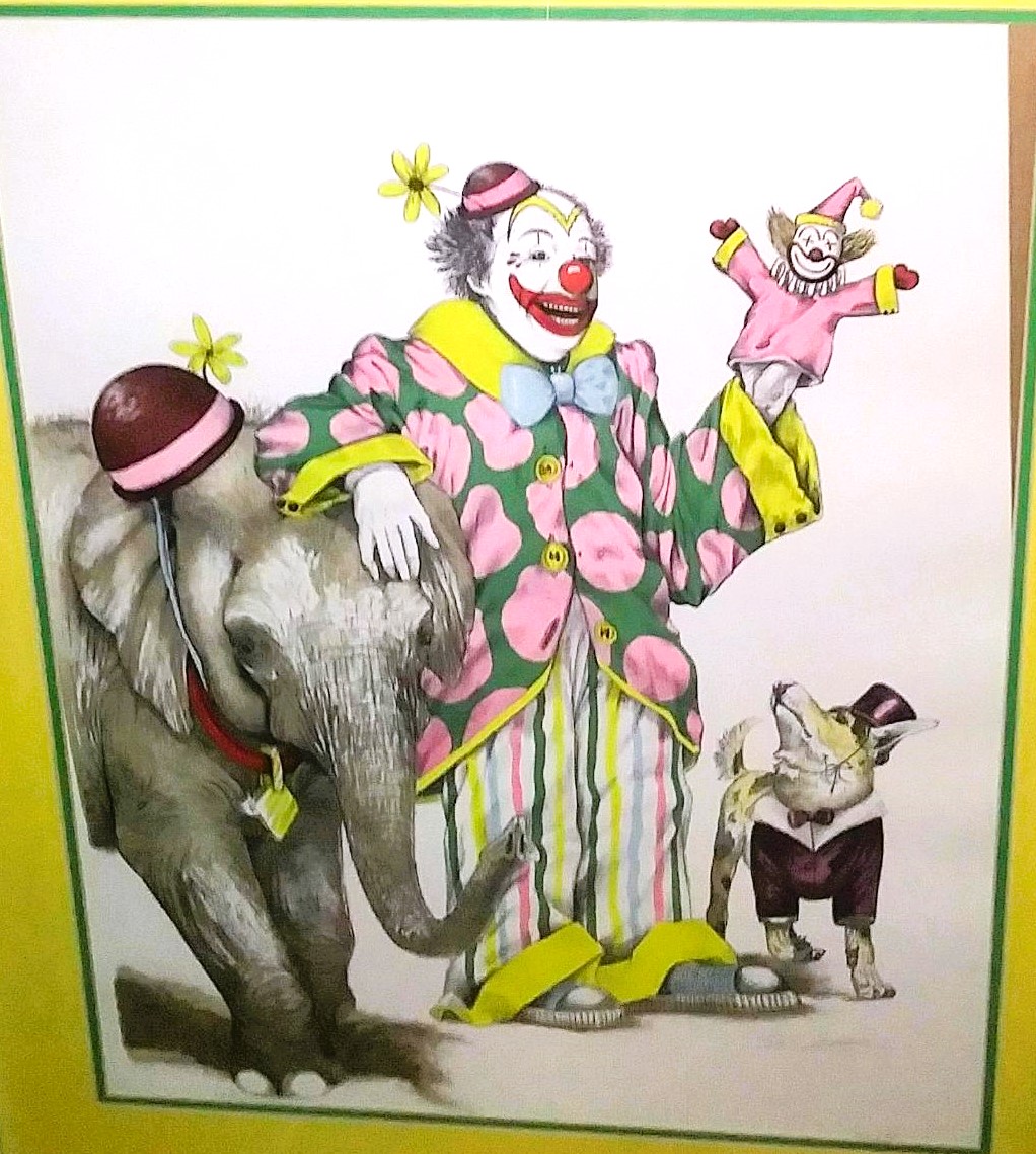 ART PRINT CLOWN & ELEPHANT 2AA.jpg