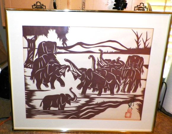 ART PRINT ELEPHANTS CHINESE 1AA.JPG