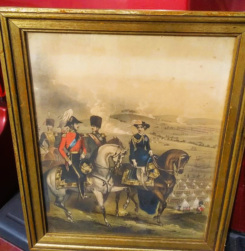 ART PRINT ETCHING ENGLAND WUEESN ON HORSEBACK 1AA.jpg