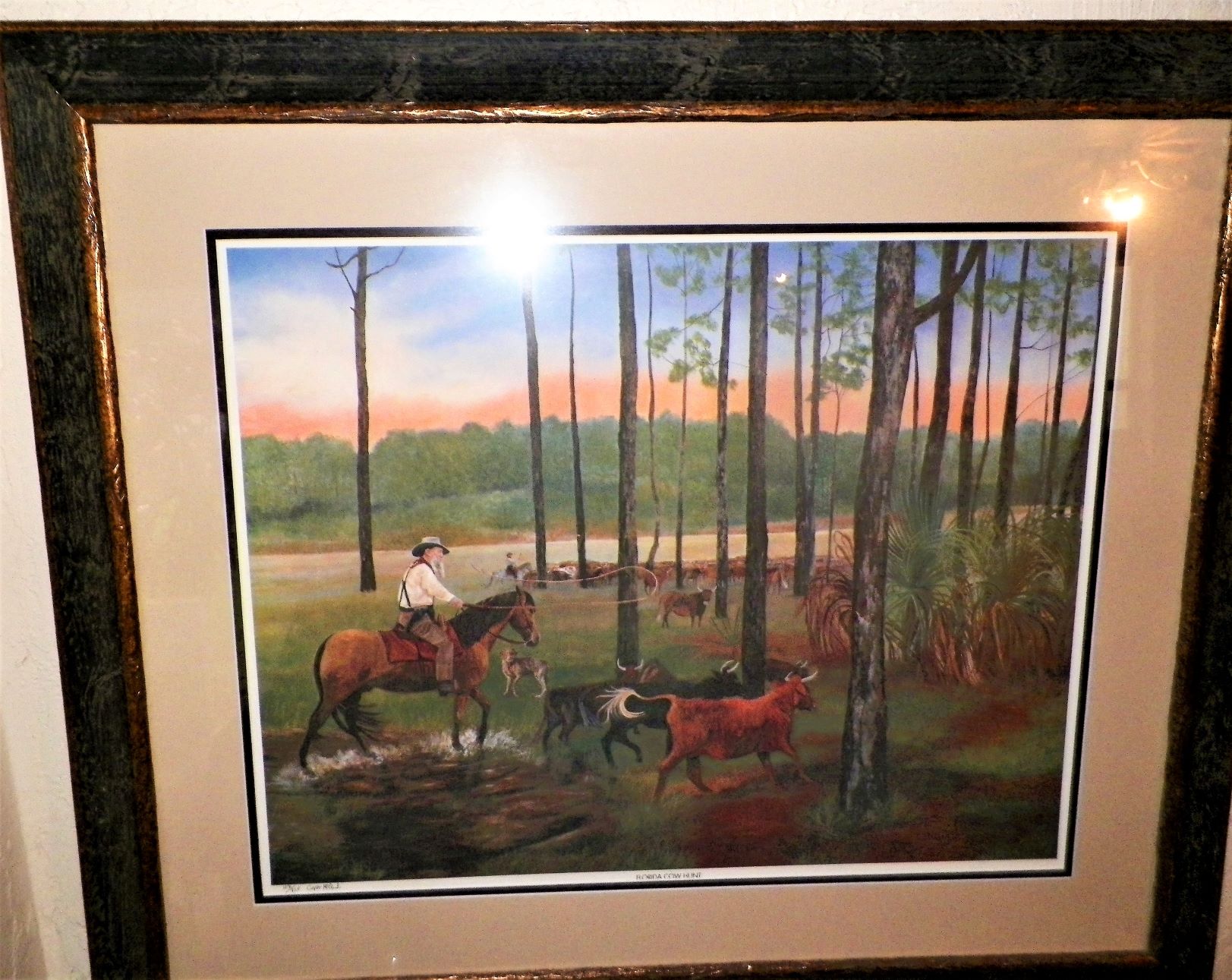 ART PRINT FLORIDA COW HUNT by CASPAR McCLOUD 1AAA.JPG