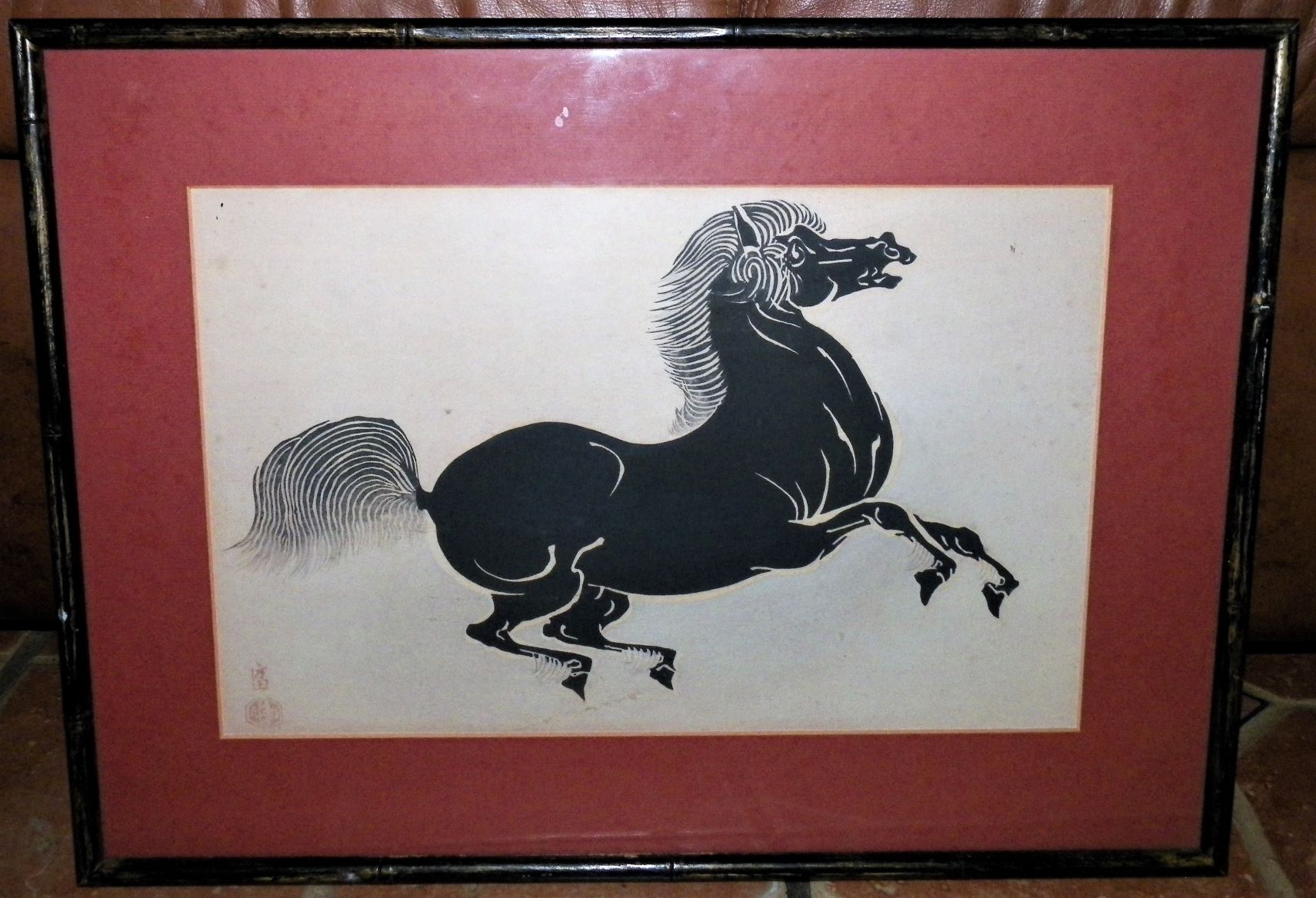 ART PRINT HORSES A PAIR ORIENTAL STAMPS  ART GALLERY 2AA.JPG