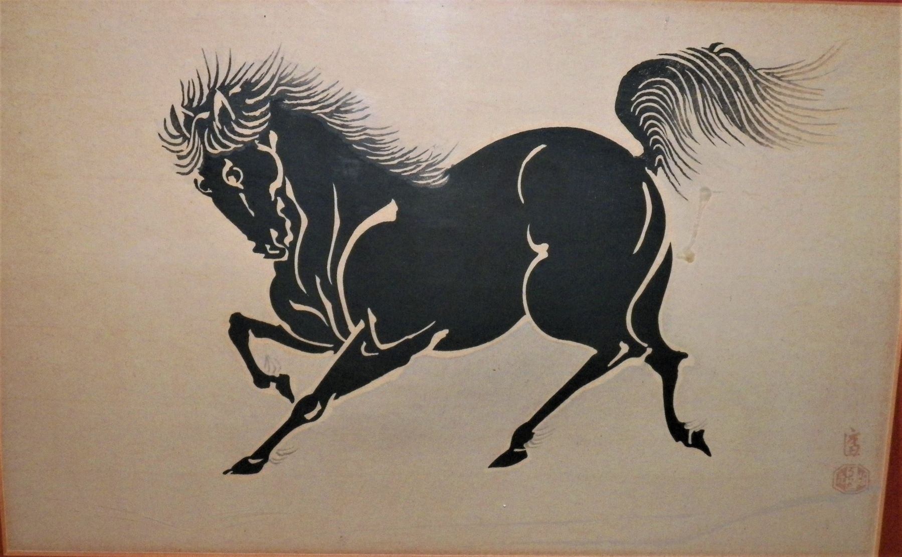 ART PRINT HORSES A PAIR ORIENTAL STAMPS  ART GALLERY 3AAA.JPG