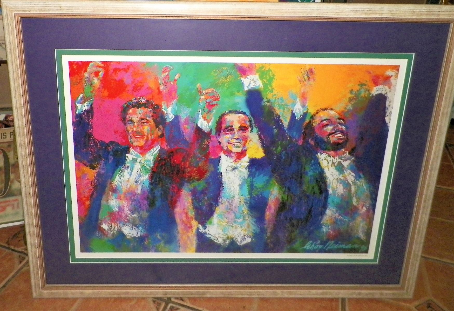 ART PRINT LEROY NEIMAN THE 3 TENOTS 1AA.JPG