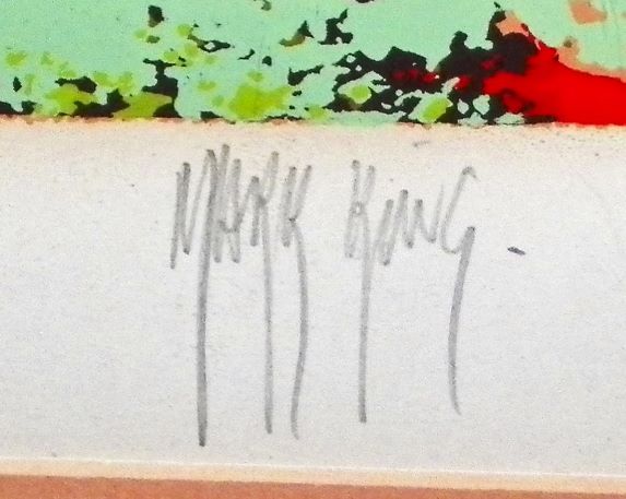 ART PRINT MARK KING BENGAL FAMILY 1977 LIMITED EDITION SERIGRAPH 3AA.JPG