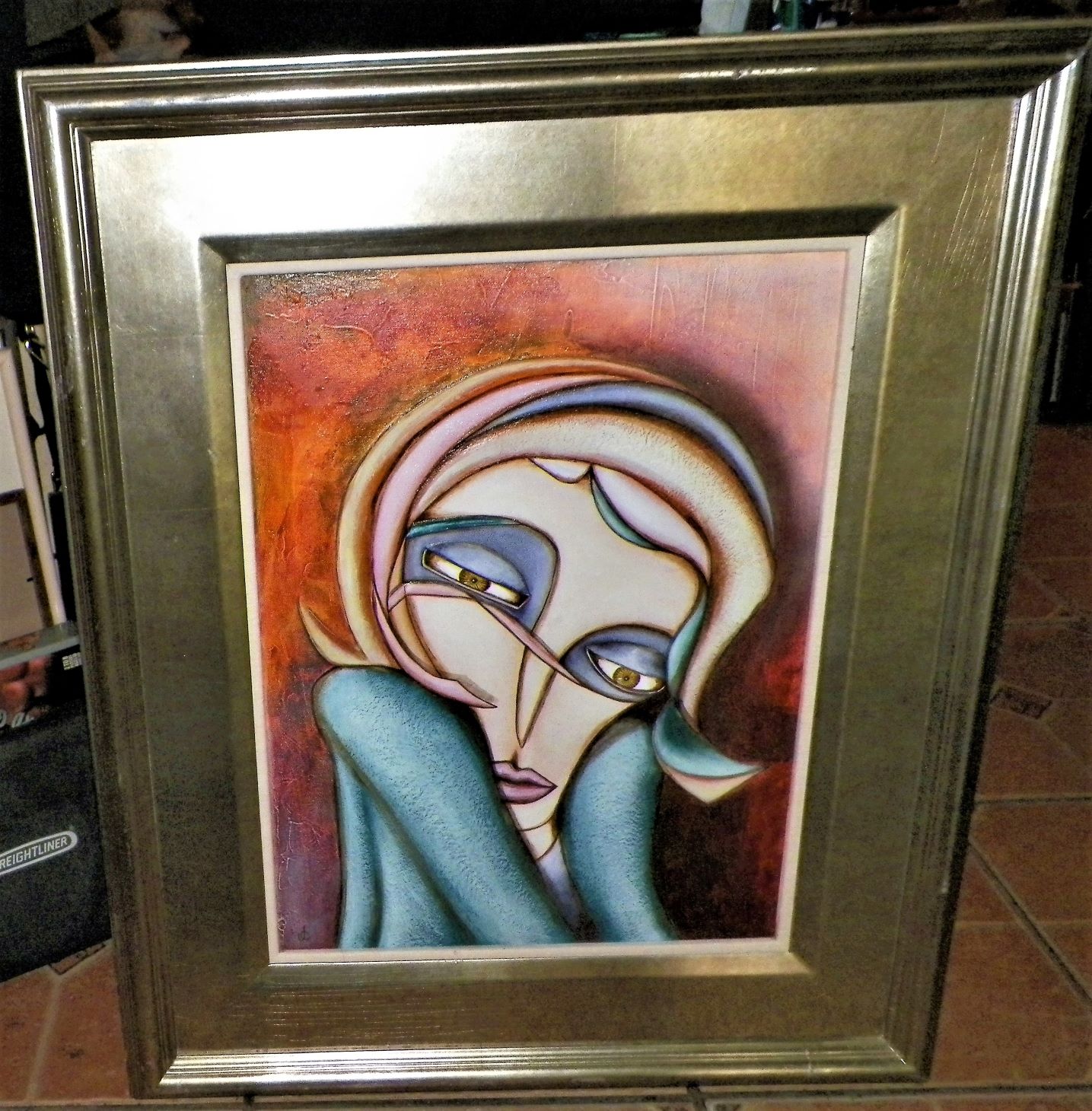 ART PRINT THRIFT STORE COMMUNITY BASHFUL SURREAL LADY 1AA.JPG