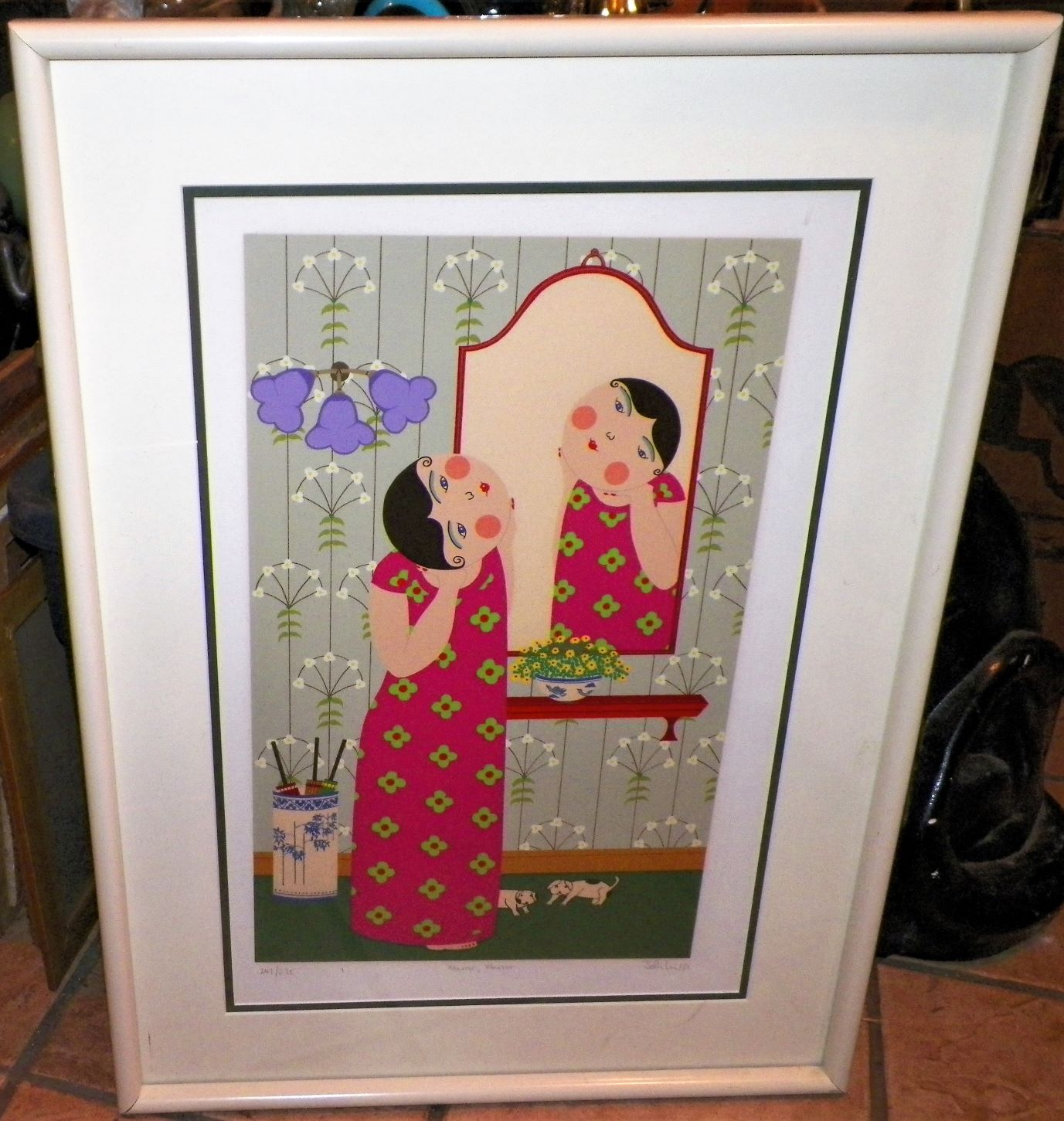 ART PRINT THRIFT STORE MARK GIRL IN THE MIRROR 1AA.JPG