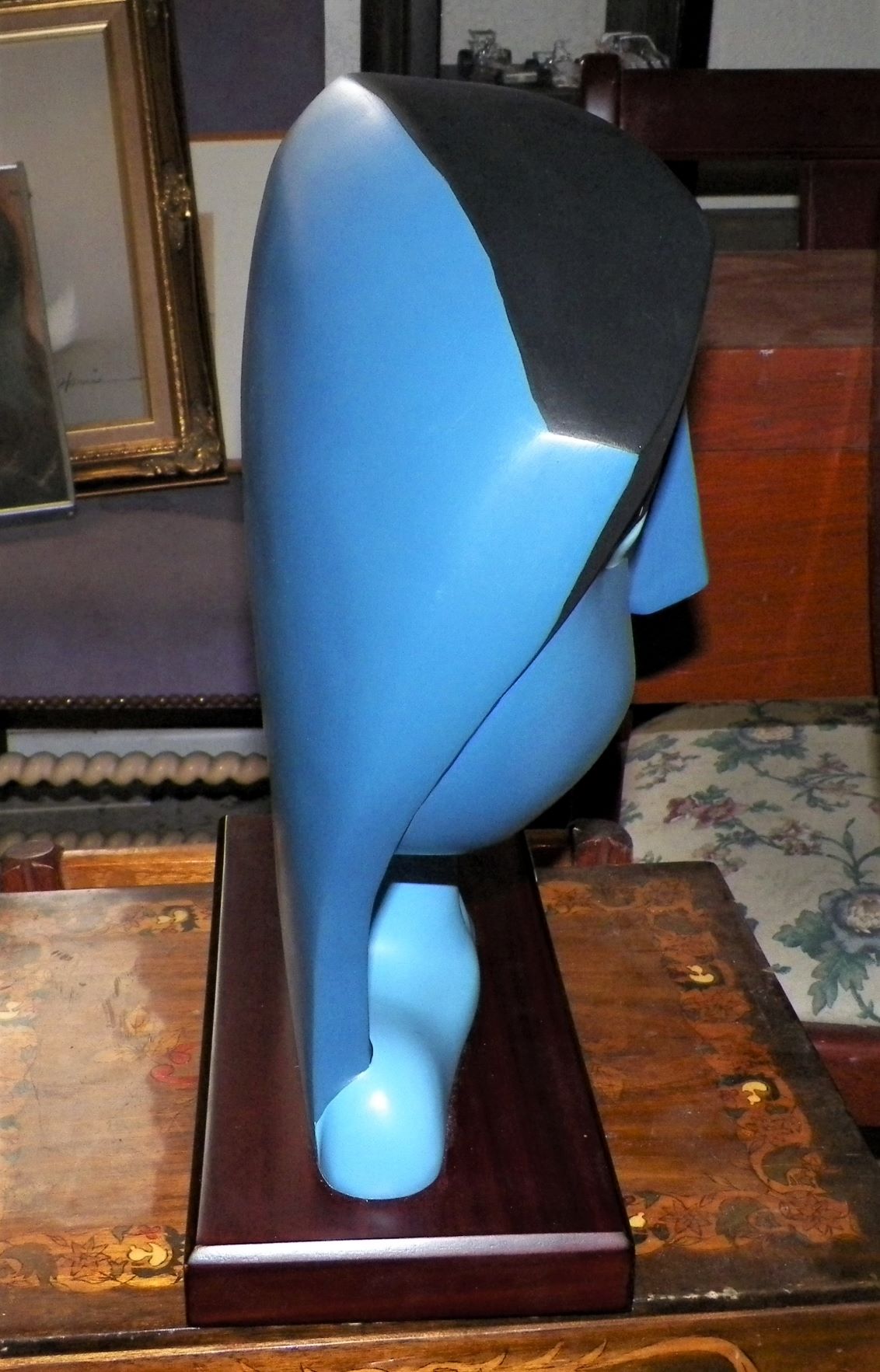 ART SCULPTURE CUBIST FACE BLUE 5AAA.JPG