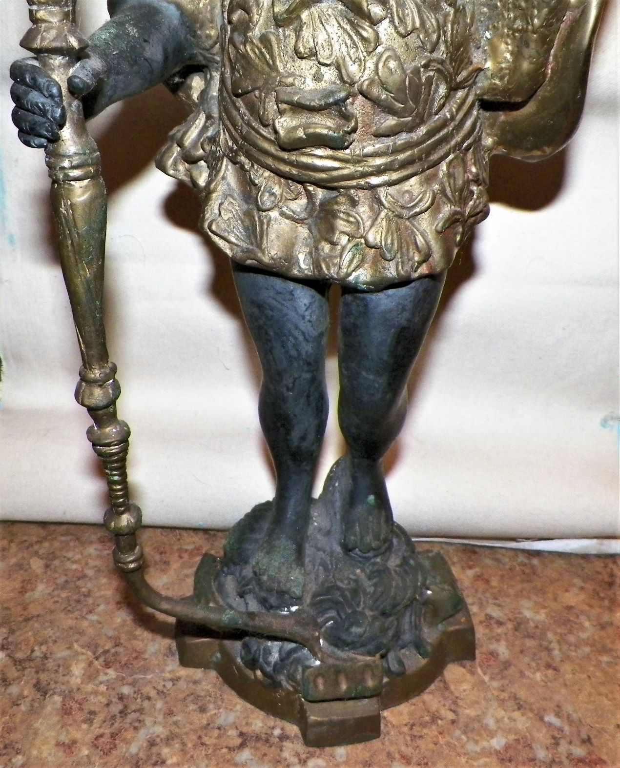 ART STATUE BLACK BRONZE BRASS BOY 3AAA.JPG