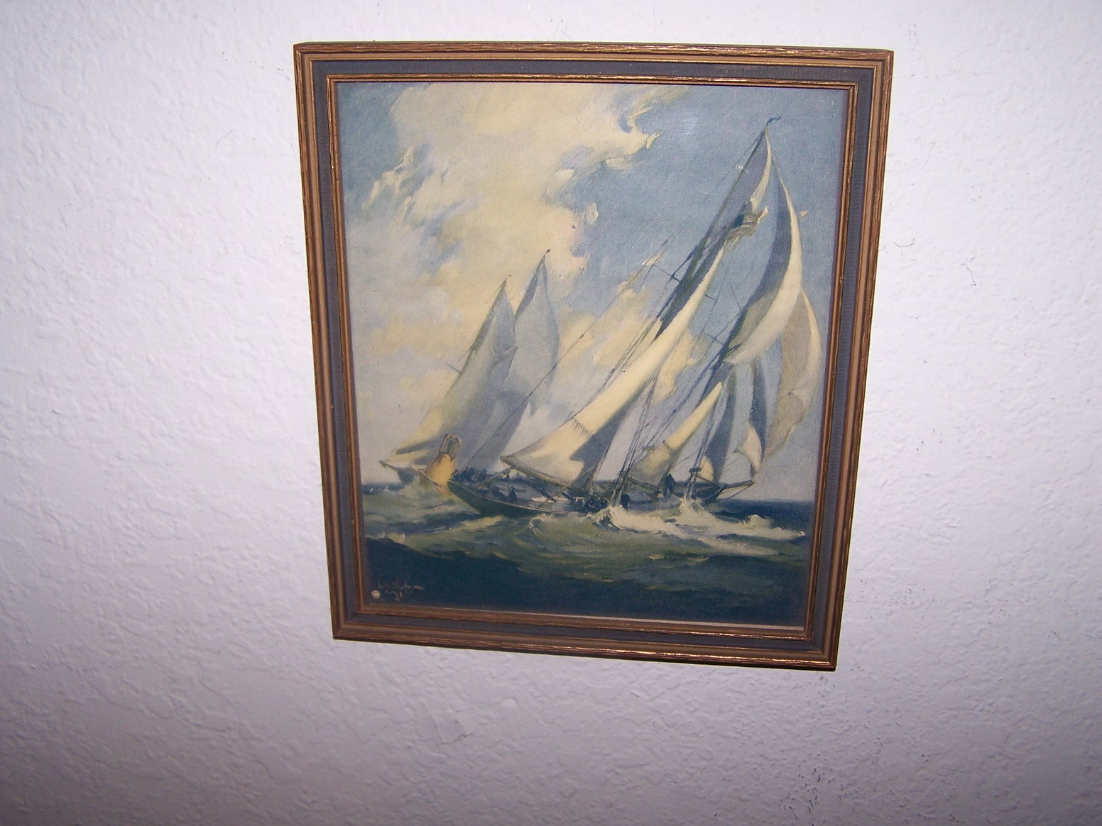 L. A. Shafer Rare? art print, notable framer/dealer Antiques Board