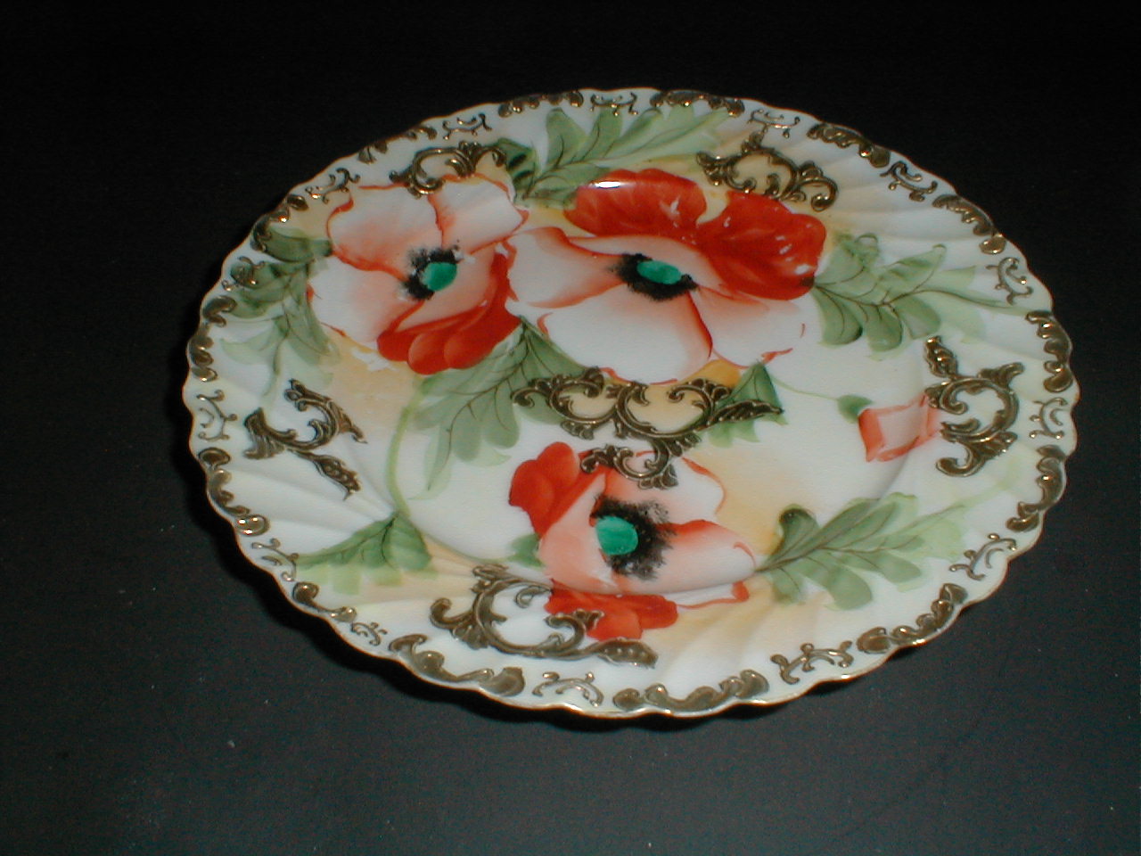 Nippon Mark Hand Painted Maple Leaf w Banner Antiques Board