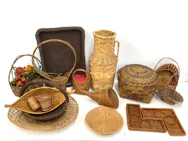 Beloit Auction basket lot with river cane basket.jpg