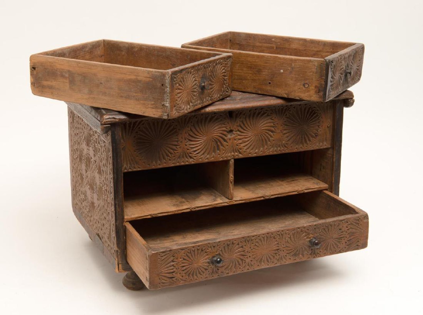 Early Carved Box Antiques Board