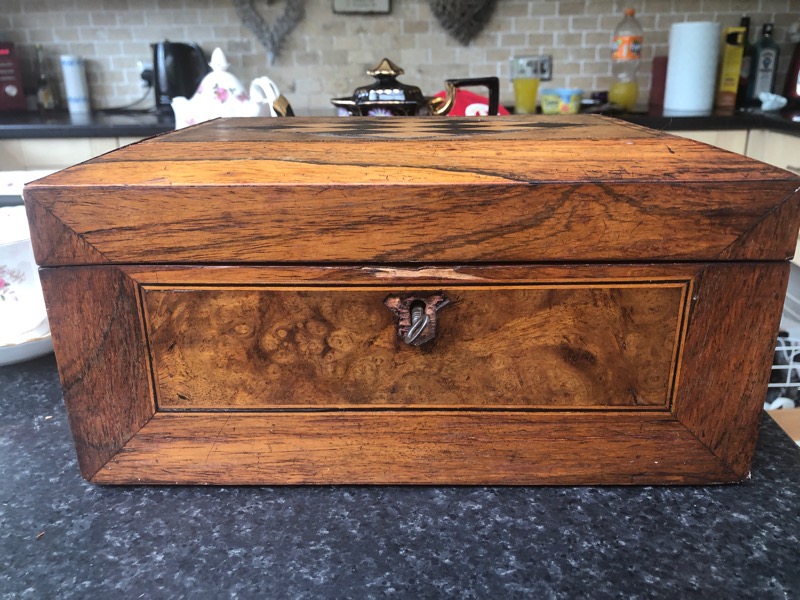 Antique needlework box Antiques Board