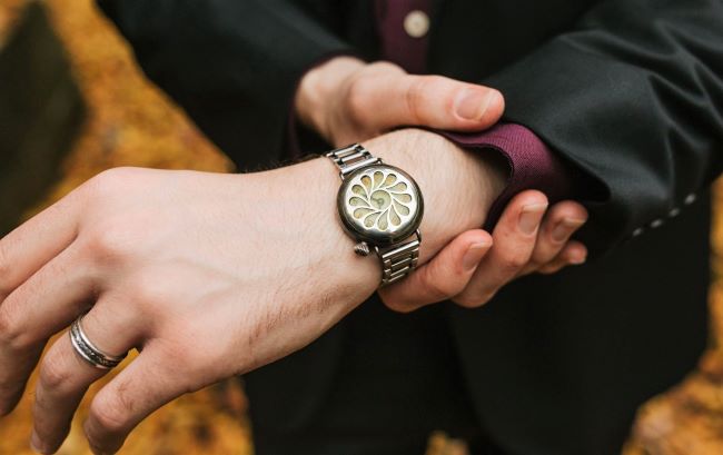 Cam wearing gg-grandfather's watch at wedding 10-31-2019 (2).jpg