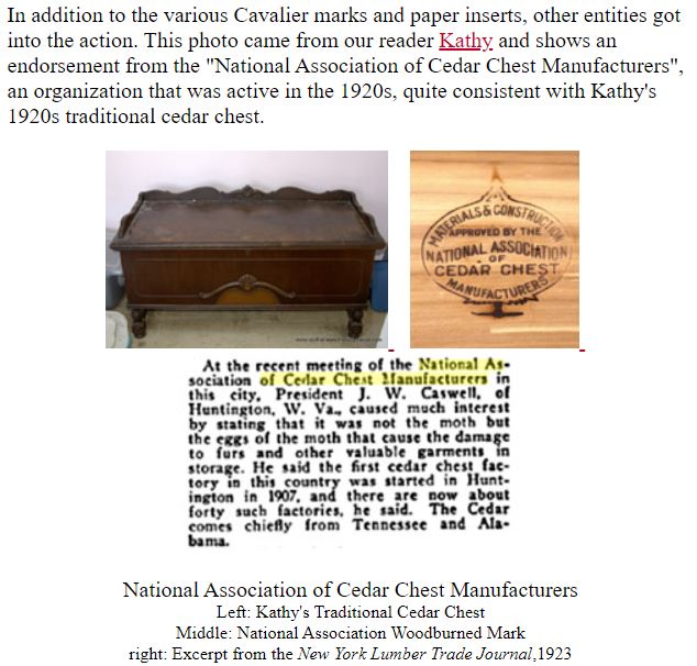 Cavalier reference to Natl Assoc of Cedar Chest M.JPG