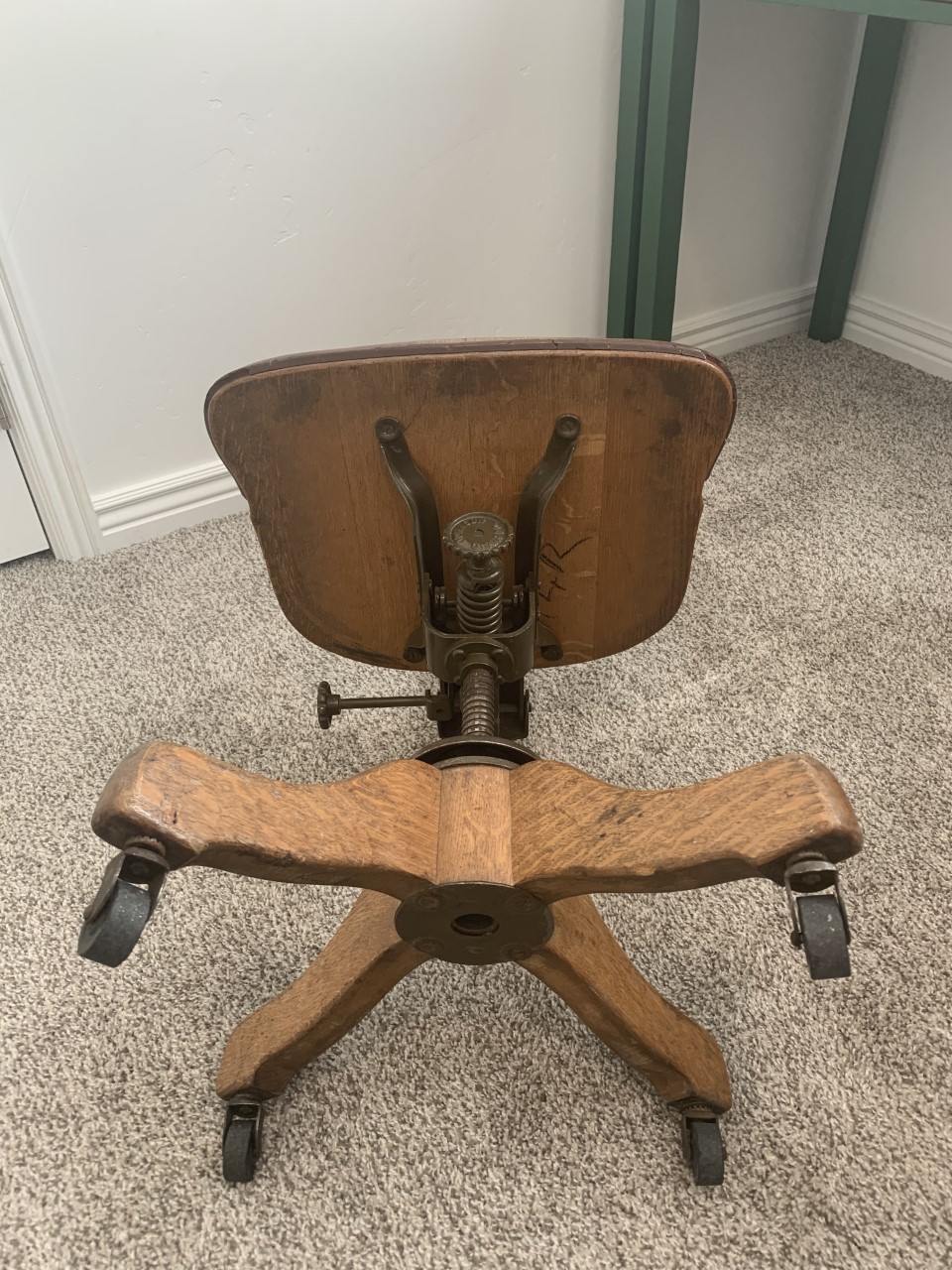 Help Dating Johnson Chair Co. Desk Chair Antiques Board