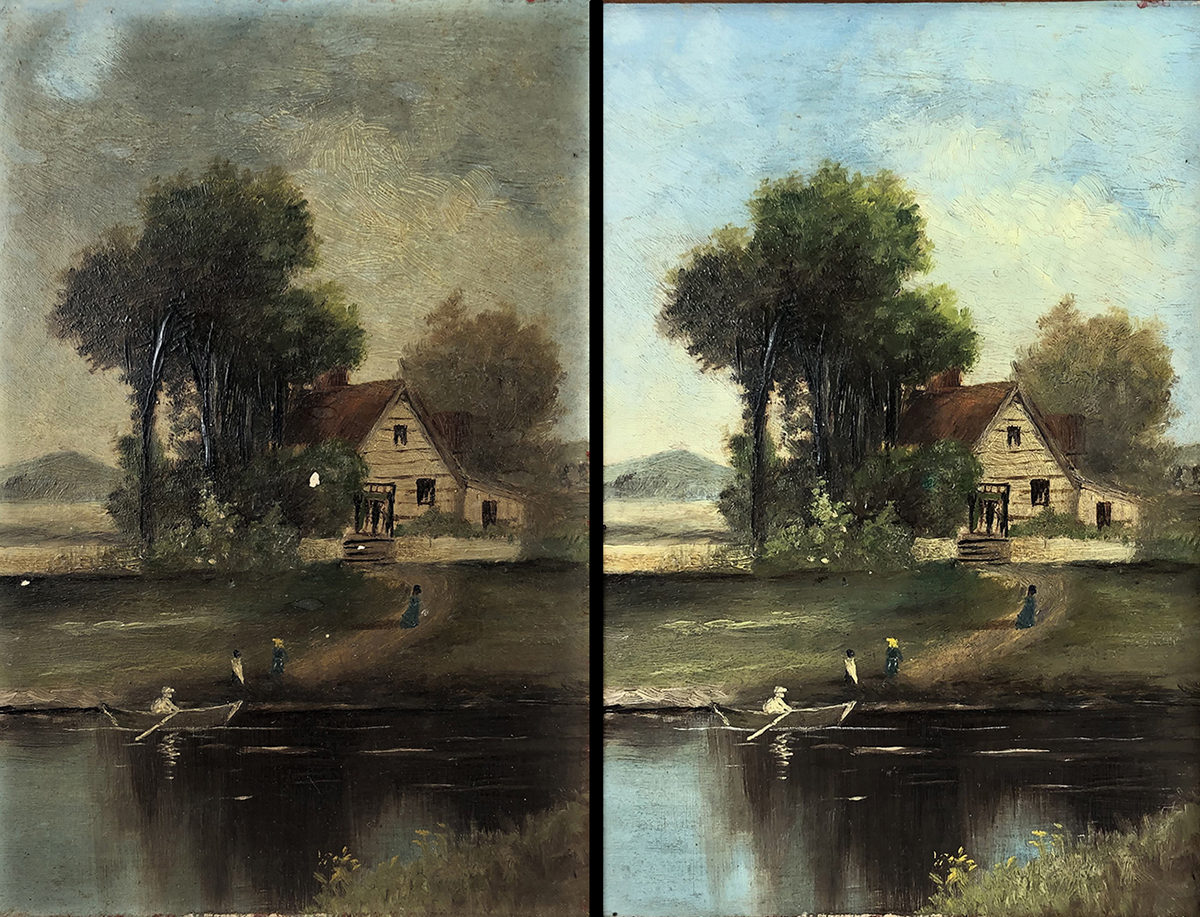 Cleaned painting Antiques Board