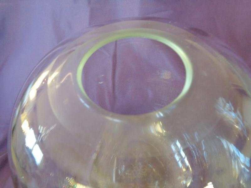 Odd shape Clear Glass Vase Antiques Board