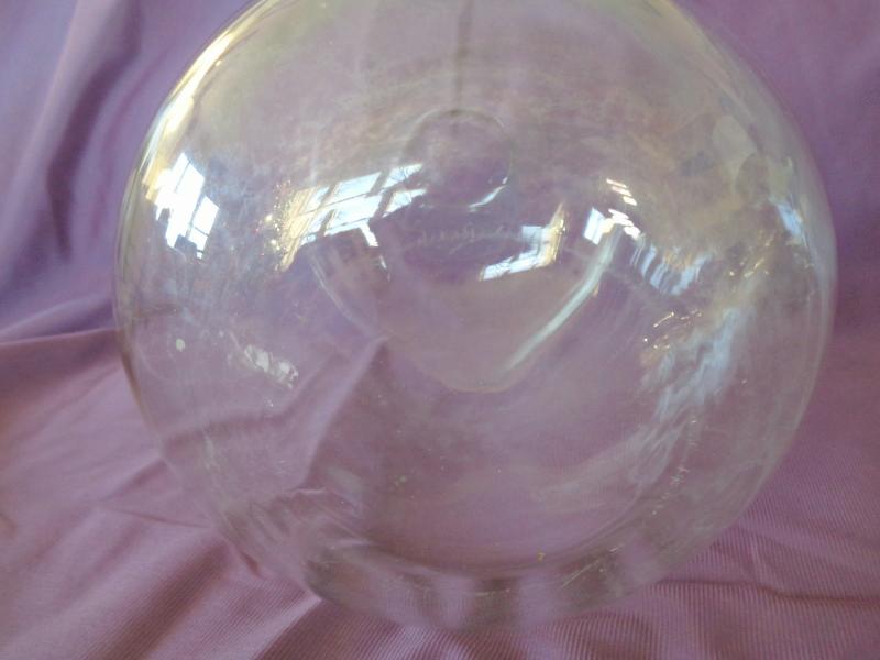 Odd shape Clear Glass Vase Antiques Board