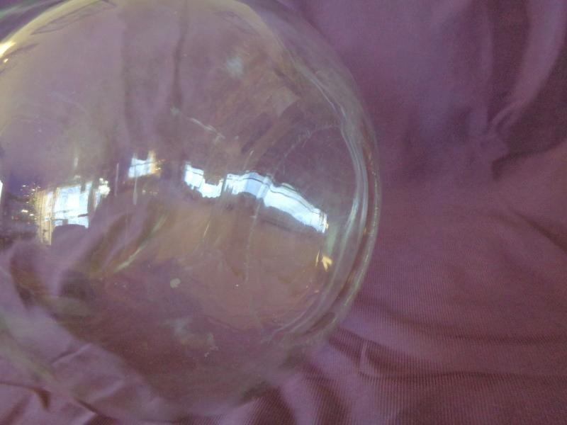 Odd shape Clear Glass Vase Antiques Board