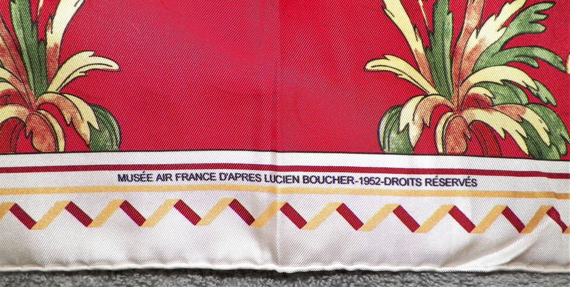 CLOTHES SCARF AIR FRANCE MAP 1953 4AA.JPG