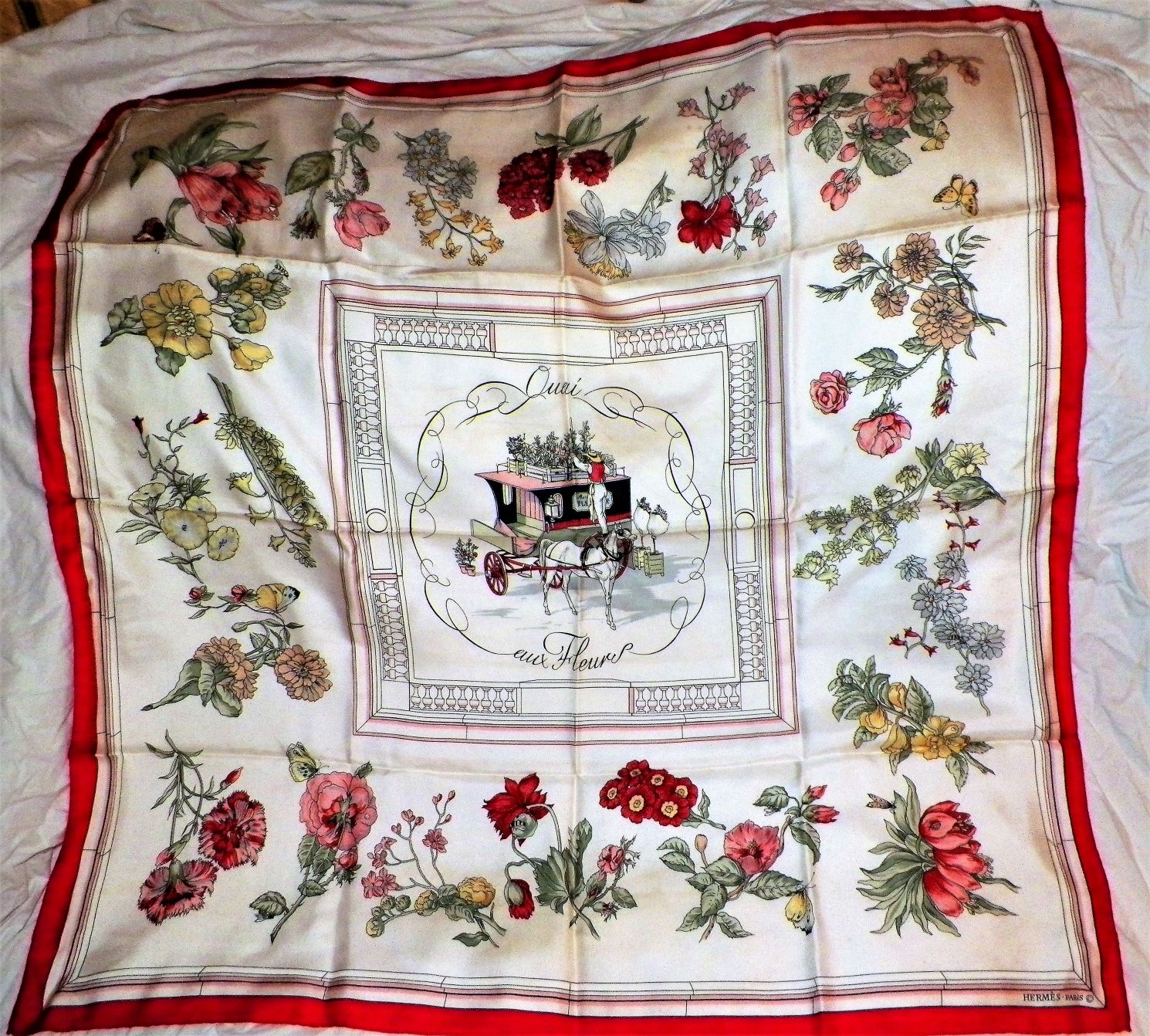 CLOTHES SCARF HERMES CARRIAGE RED & WHITE 1AAZZ.jpg