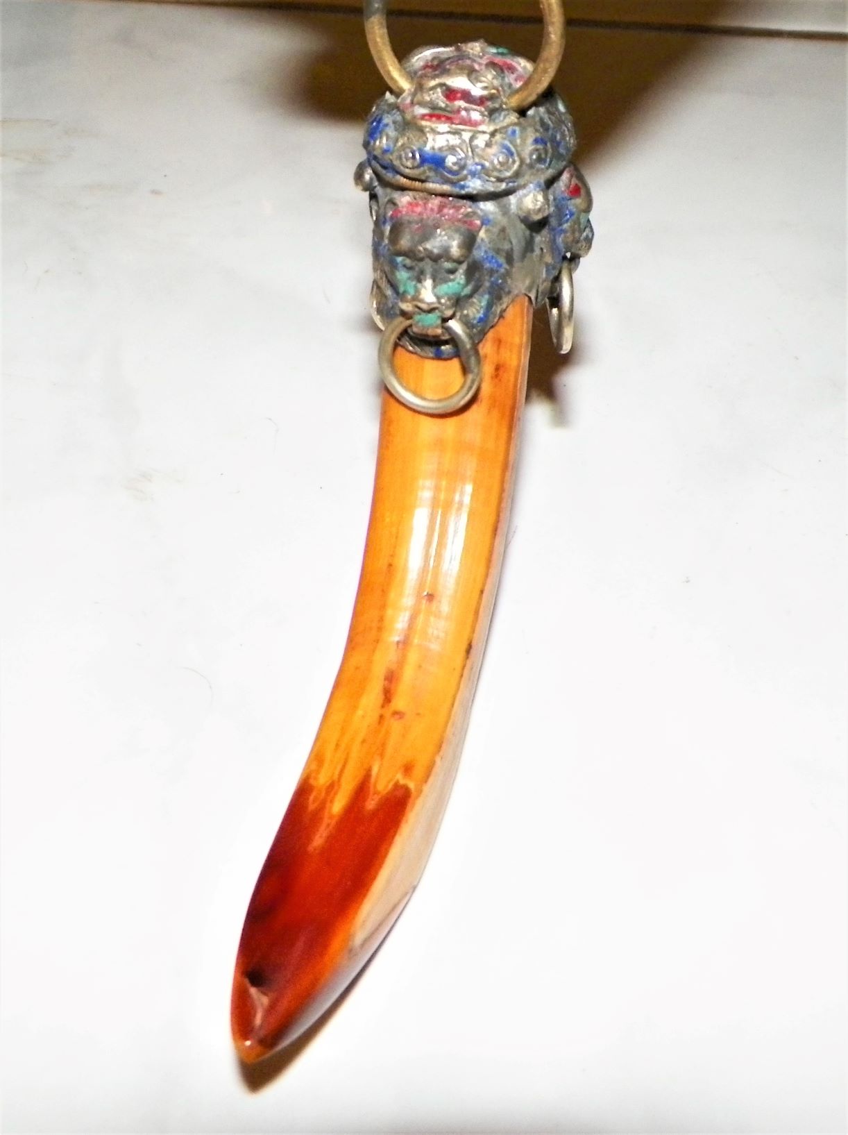 COLLECTIBLE BOAR TOOTH PENDANT CHARM 2AA.JPG