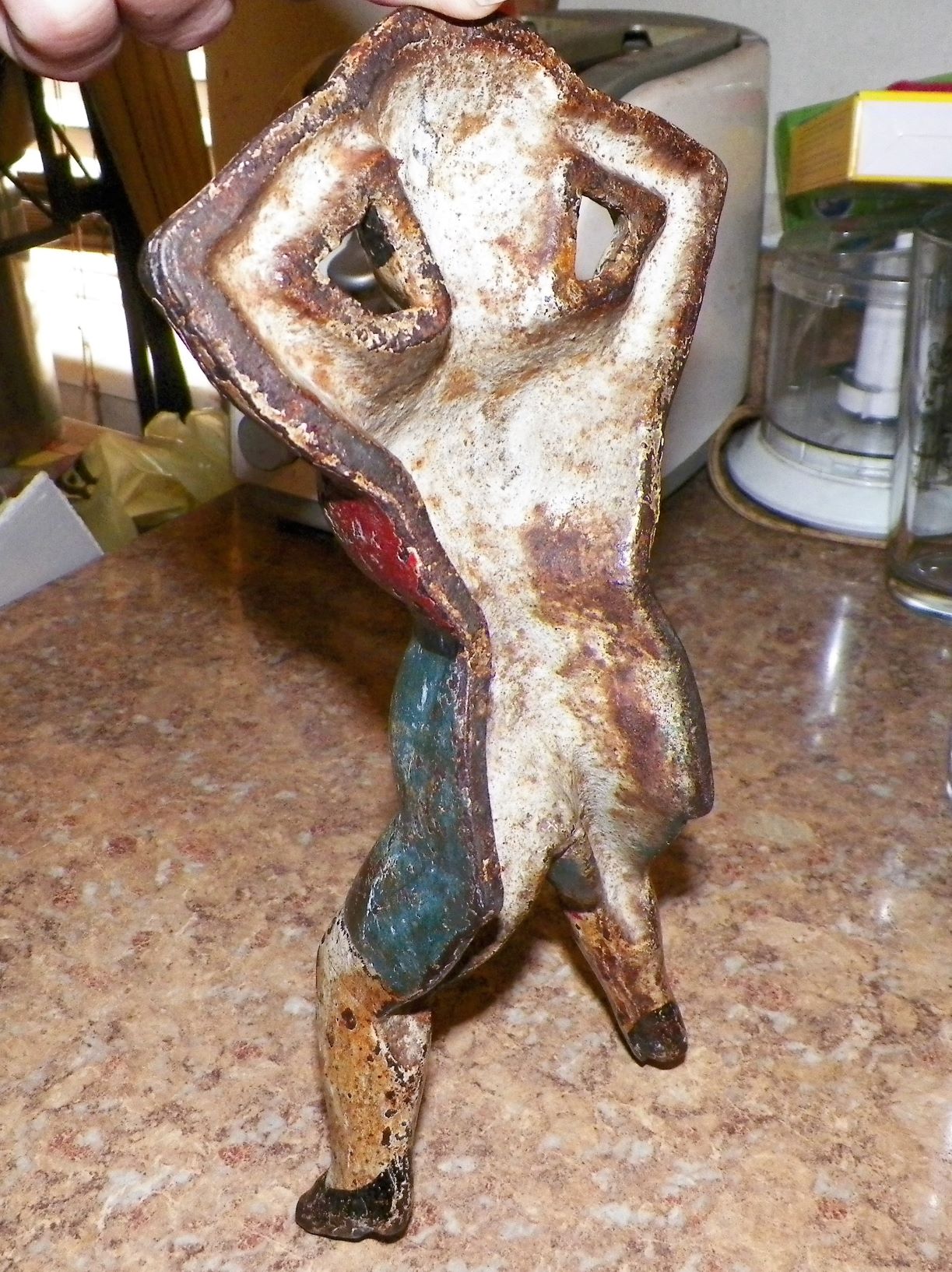 COLLECTIBLE CAST IRON MUSCLE WOMAN DOOR STOP 2AA.JPG